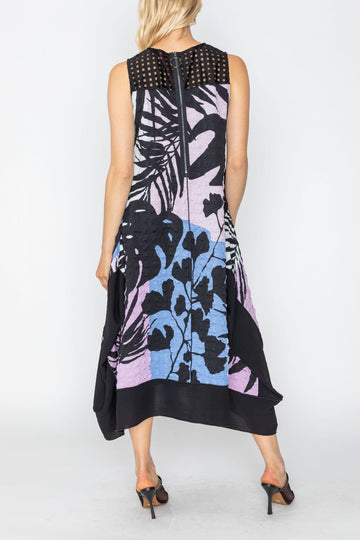 Orchid Tropical Print Tank Dress